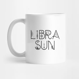Libra sun sign celestial typography Mug